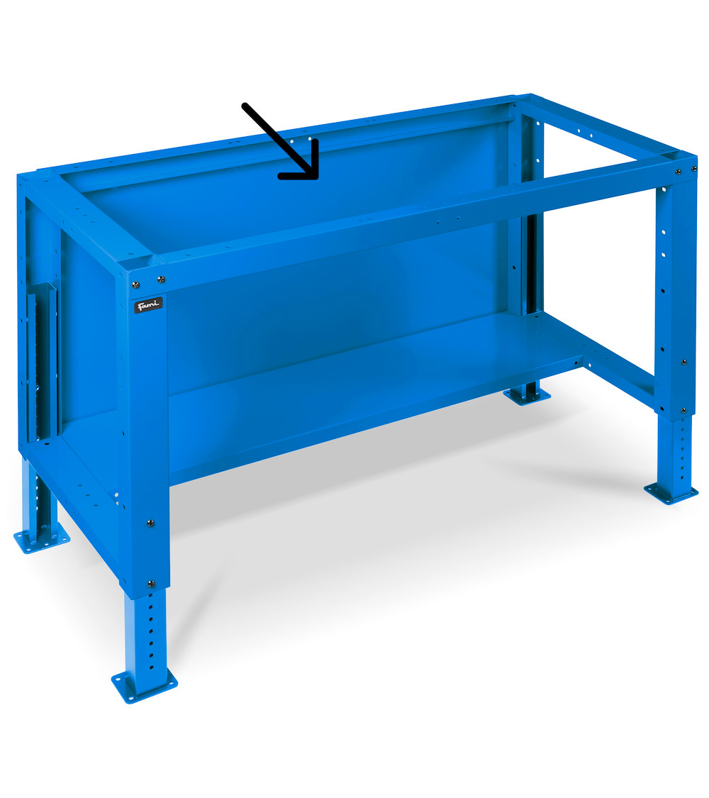 Achterpaneel stalen werkbank 665mmH  FBG12S 1