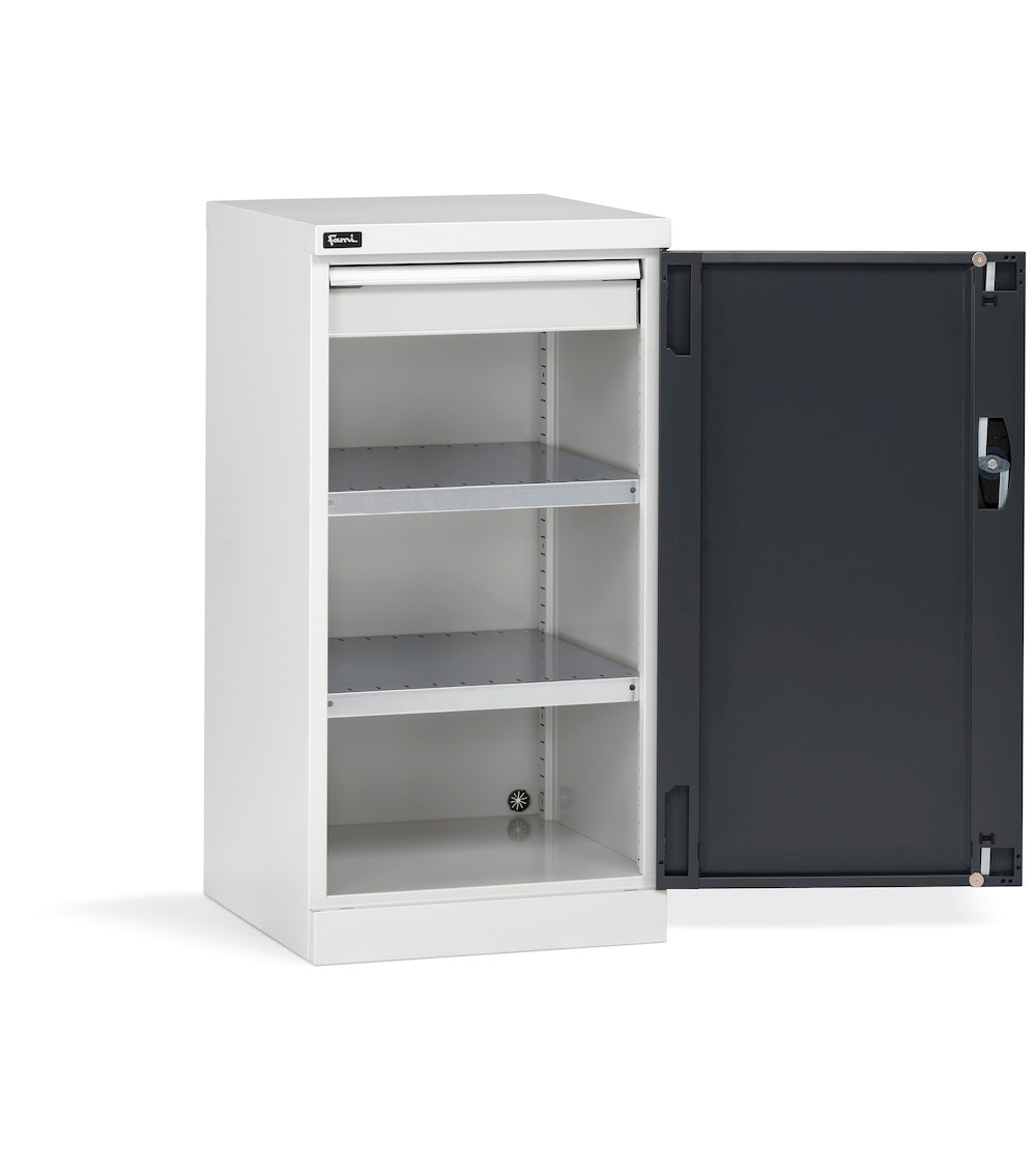  - Vleugeldeurkast 512x555x1000mmH (24x27Eh) PERFOM11004 met 2 legborden, 1 lade