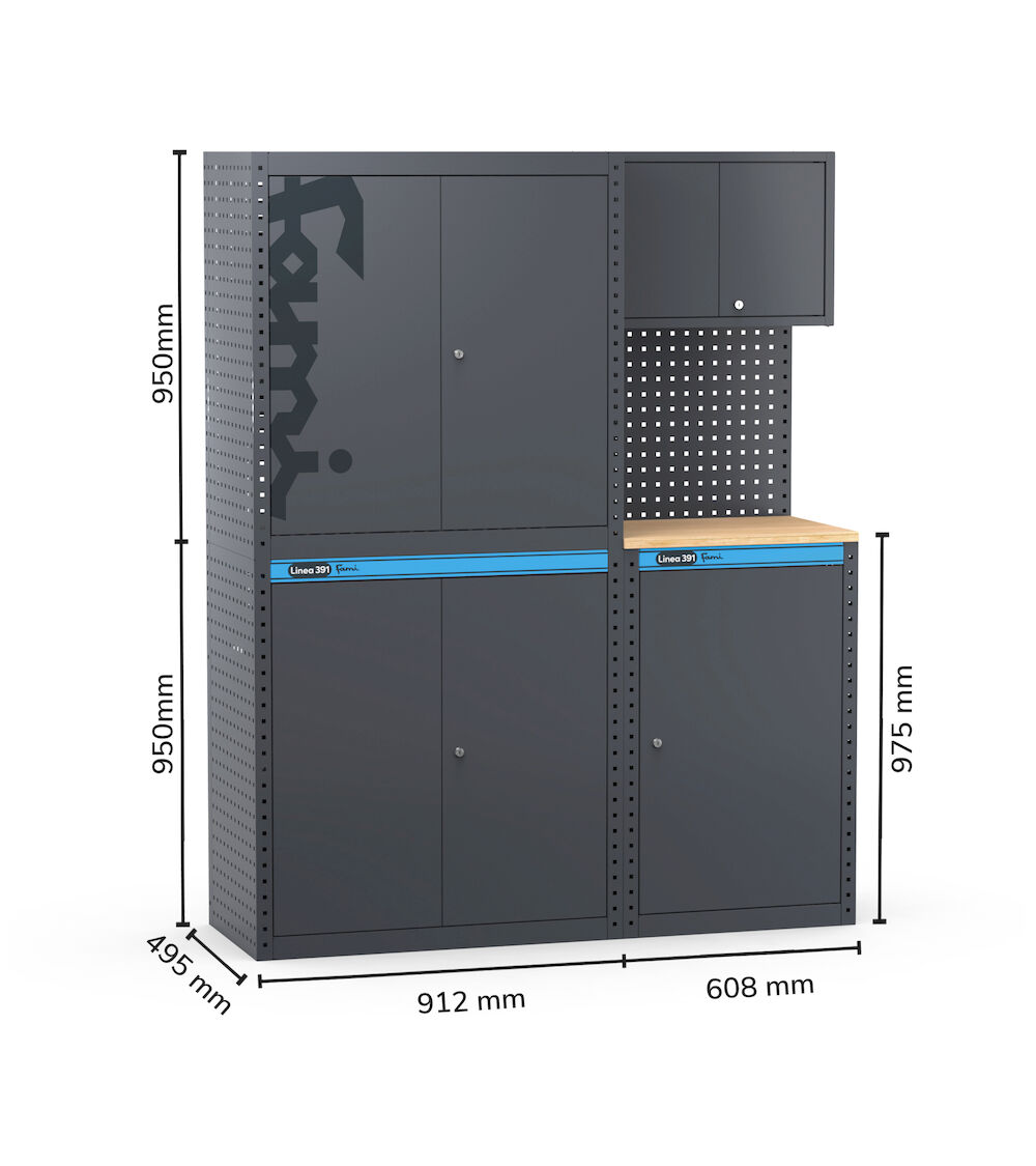 Linea garage module 391G02 - afm. 1520x495x1900mmH 1