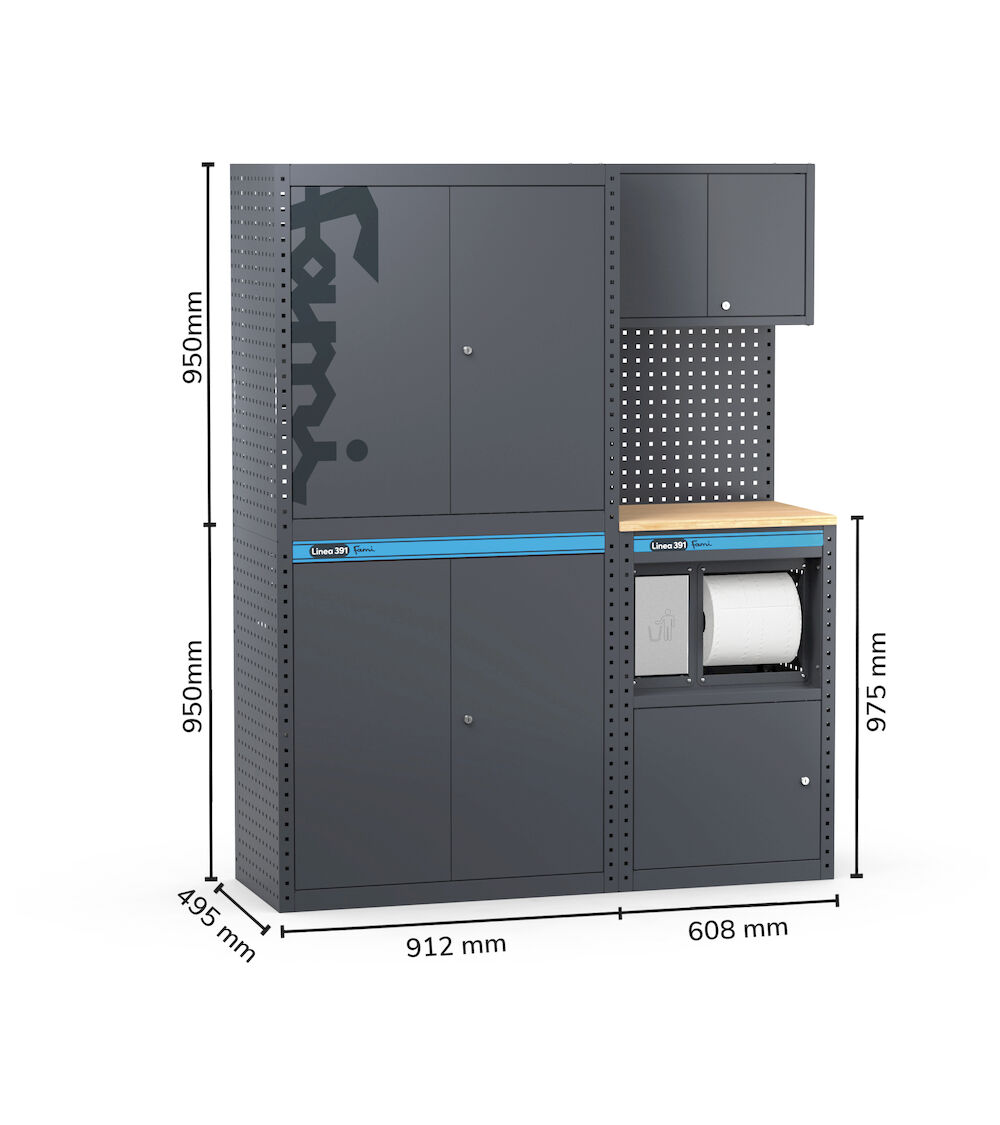 Linea garage module 391G03 - afm. 1520x495x1900mmH 1
