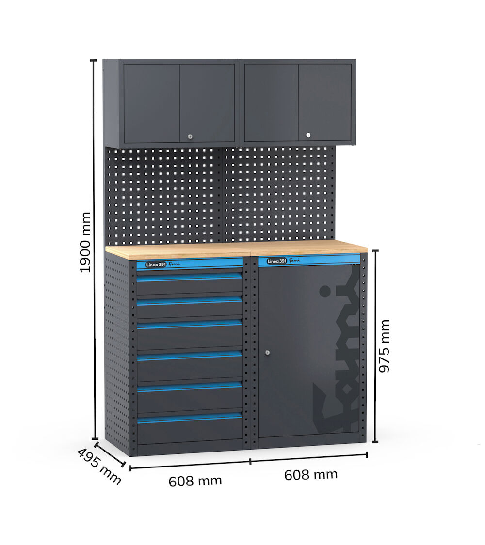 Linea garage module 391G04 - afm. 1216x495x1900mmH 1