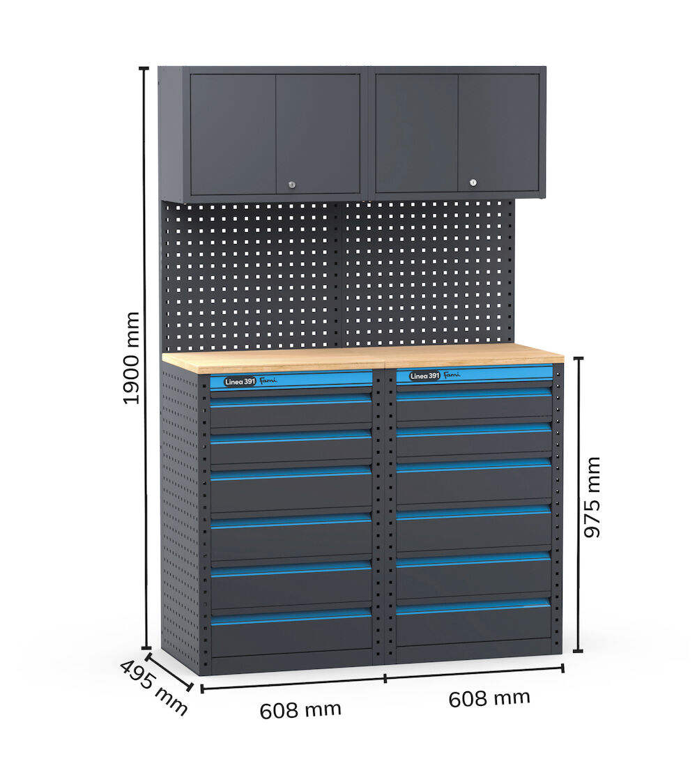 Linea garage module 391G05 - afm. 1216x495x1900mmH 1