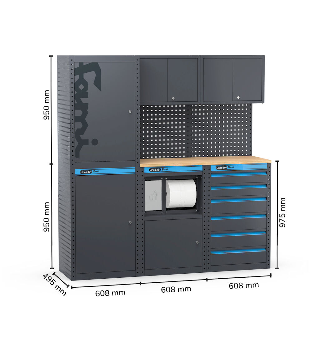 Linea garage module 391G09 afm. 1824x495x1900mmH 1
