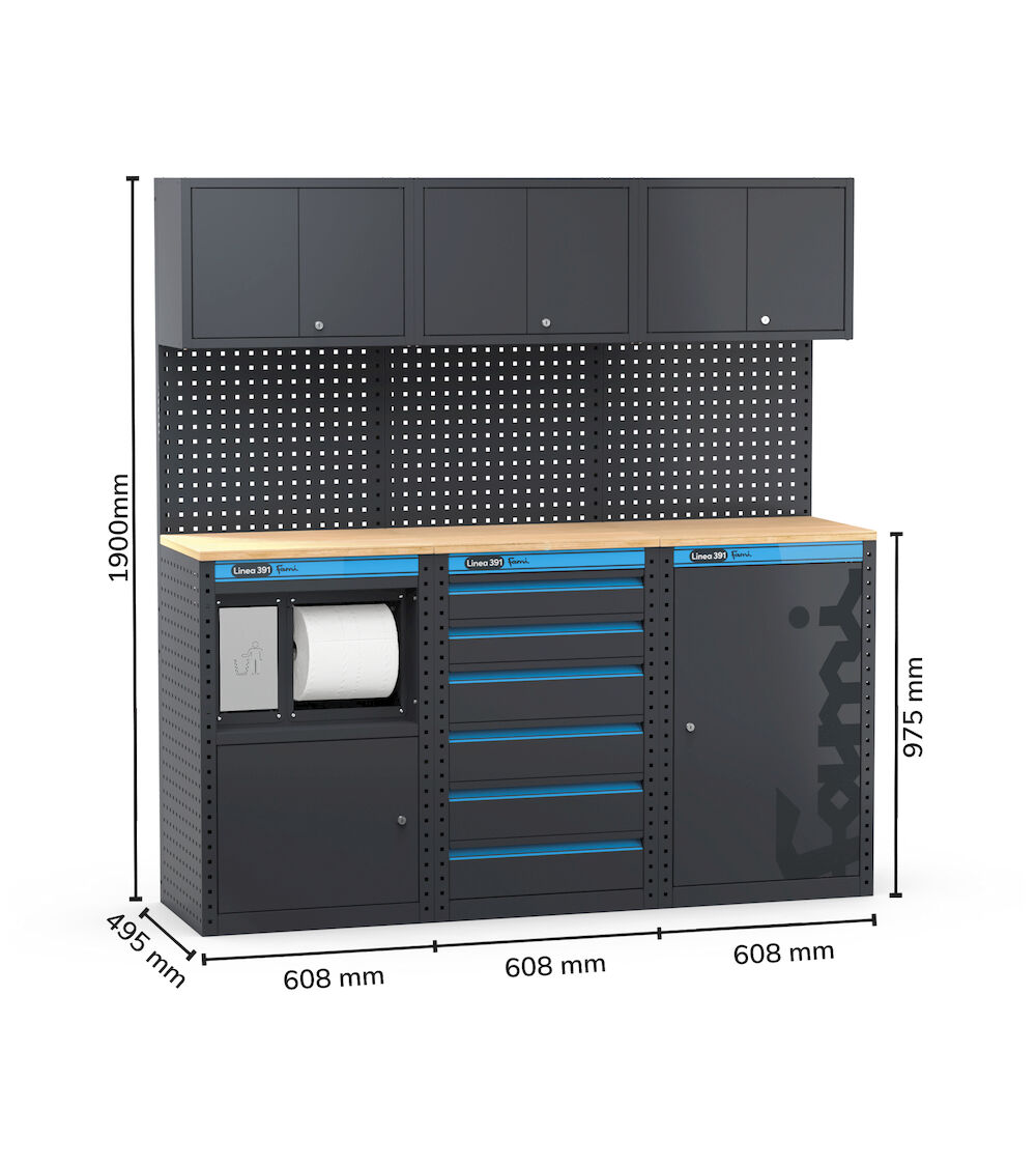Linea garage module 391G10 afm. 1824x495x1900mmH 1