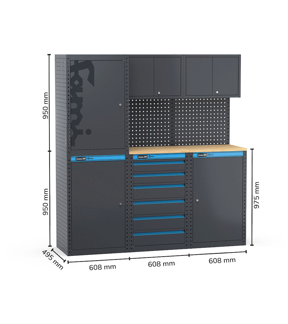 Linea garage module 391G11 afm. 1824x495x1900mmH 1