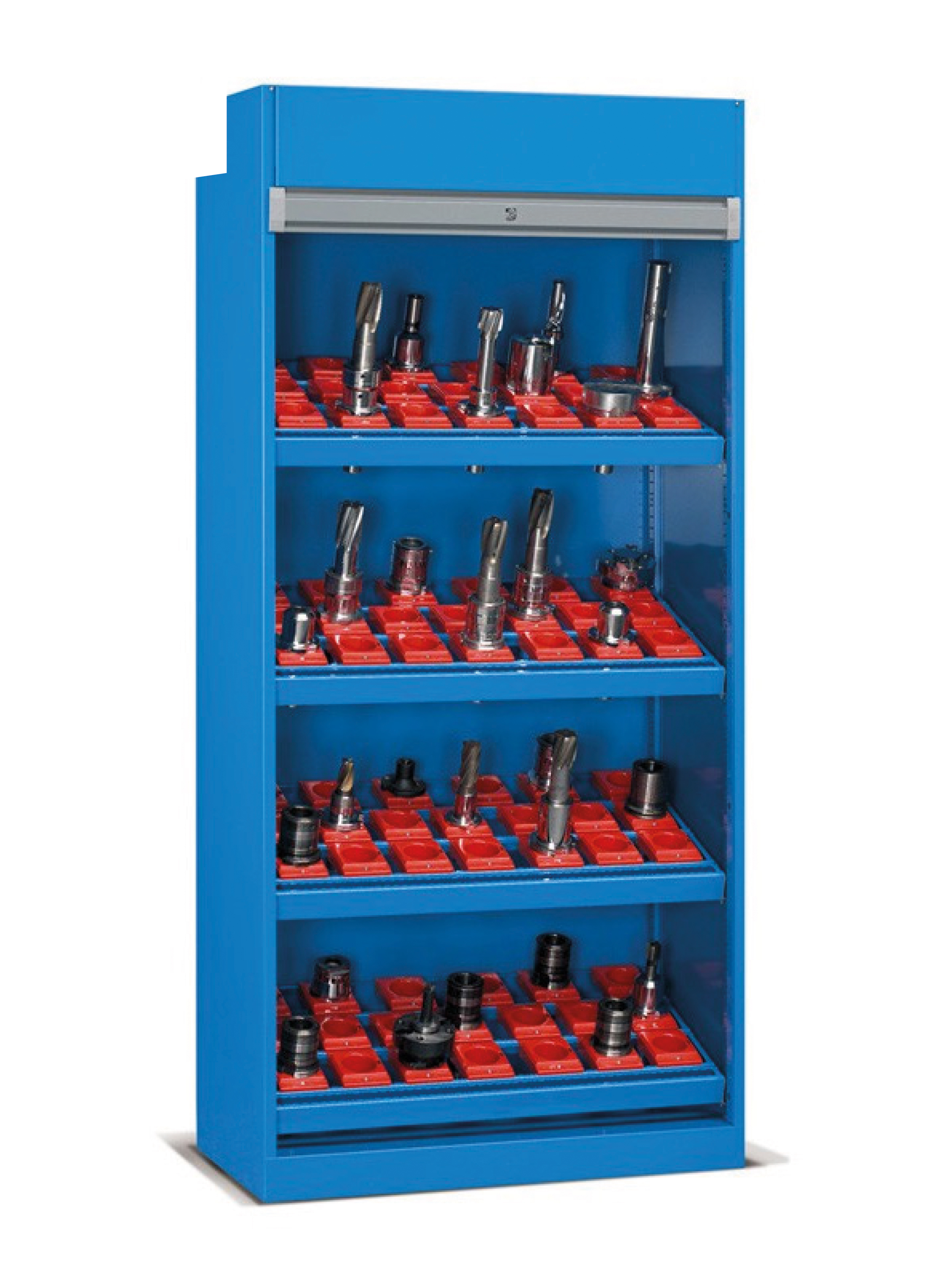  - CNC kast met roldeur 4 inzetramen excl. rode houders
