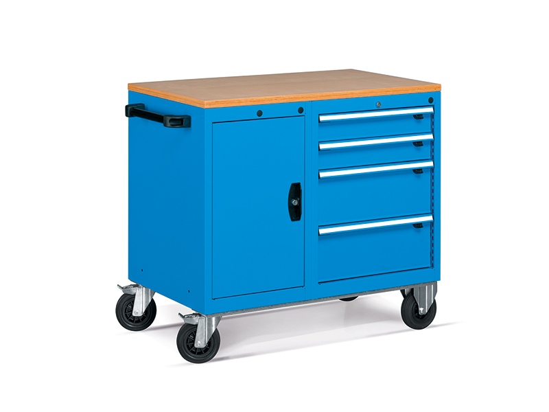 Mobiele werkbank met multiplex blad 995x600x910mmH FCBH42001 0