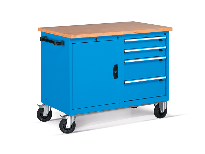  - Mobiele werkbank met multiplex blad 1150x700x915mmH FCBH51001