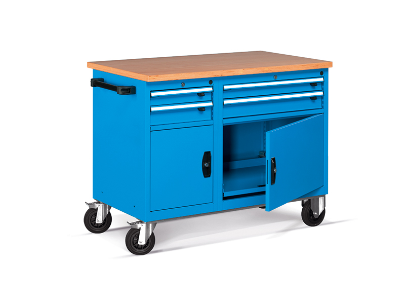  - Mobiele werkbank met multiplex blad 1150x700x915mmH FCBH61003