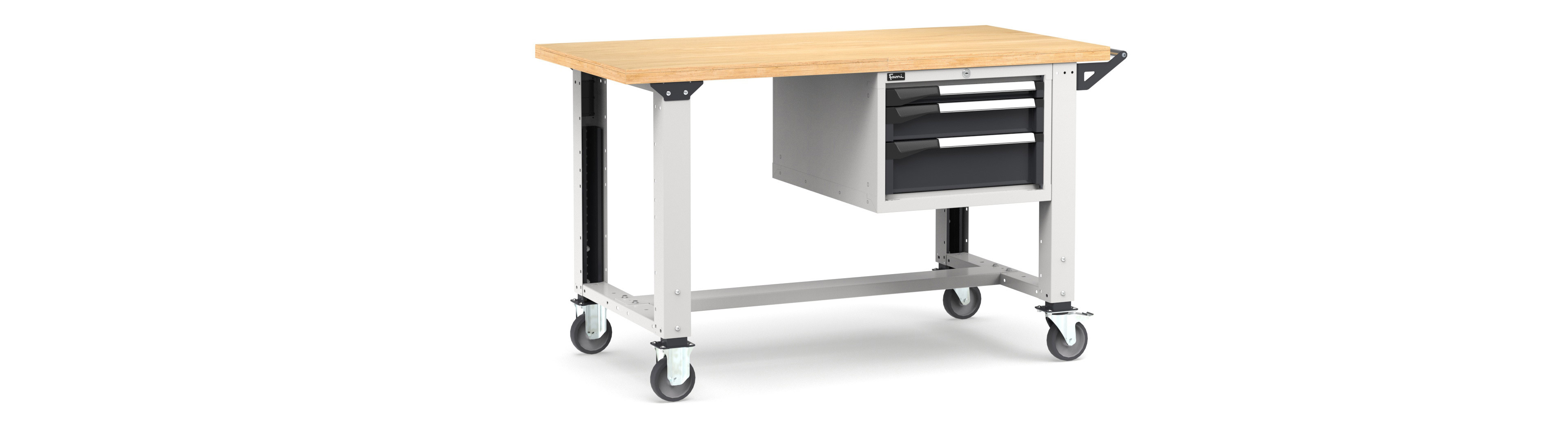 - Mobiele werkbank in hoogte verstelbaar afm. 1500x750x921/1271mmH MASTERMR1515/16