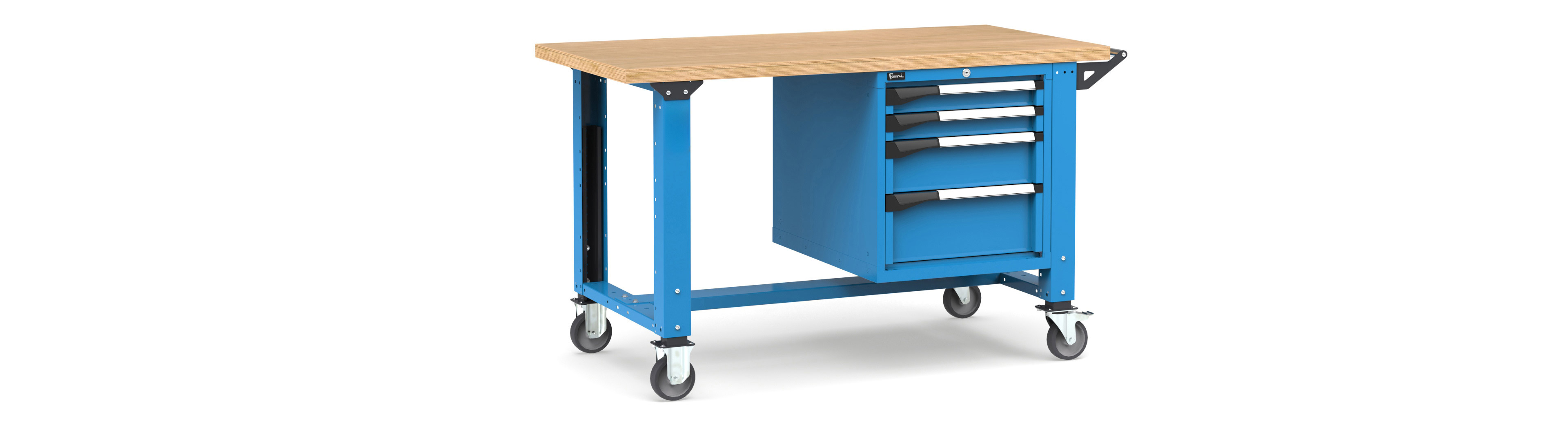 Mobiele werkbank hoogteverstelbaar afm. 1500x750x921/1271mmH MASTERMR1521/22 1