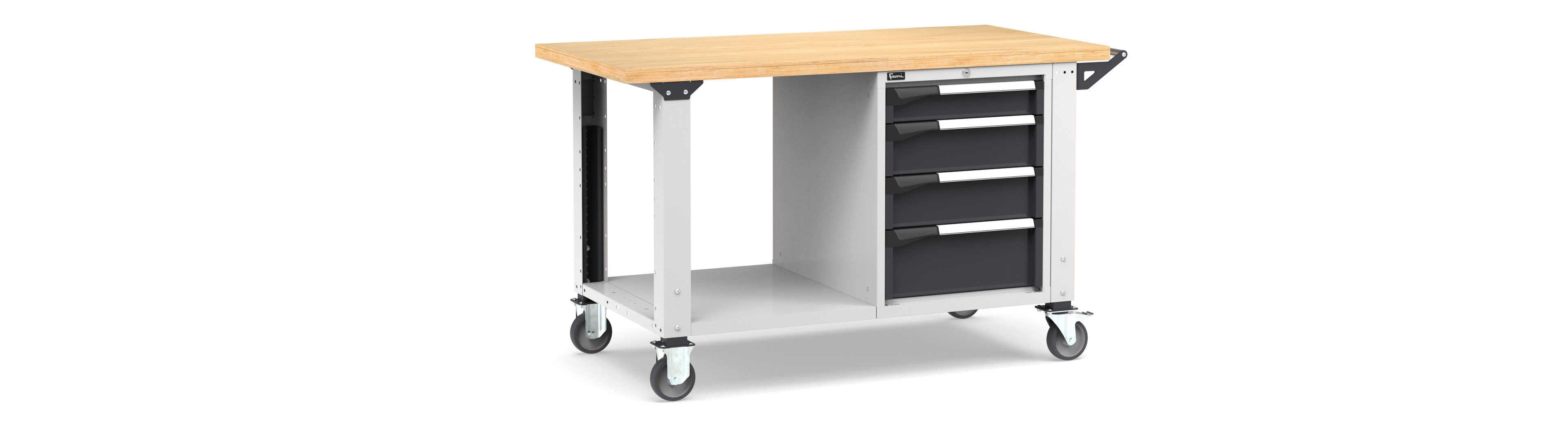  - Mobiele werkbank hoogteverstelbaar afm. 1500x750x921/1271mmH MASTERMR1527/28