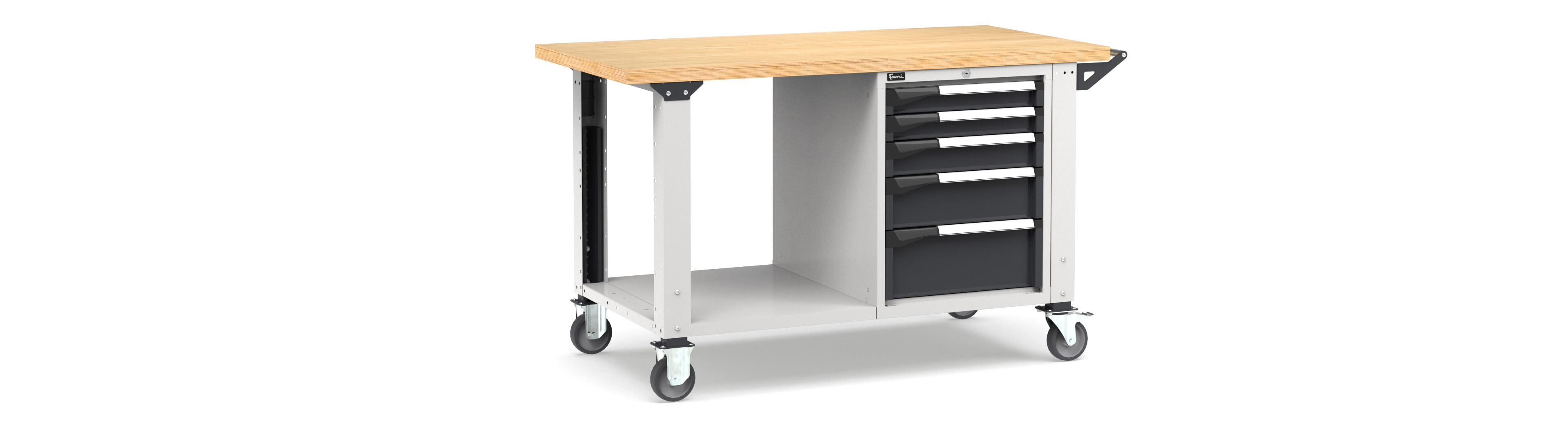  - Mobiele werkbank hoogteverstelbaar afm. 1500x750x921/1271mmH MASTERMR1533/34