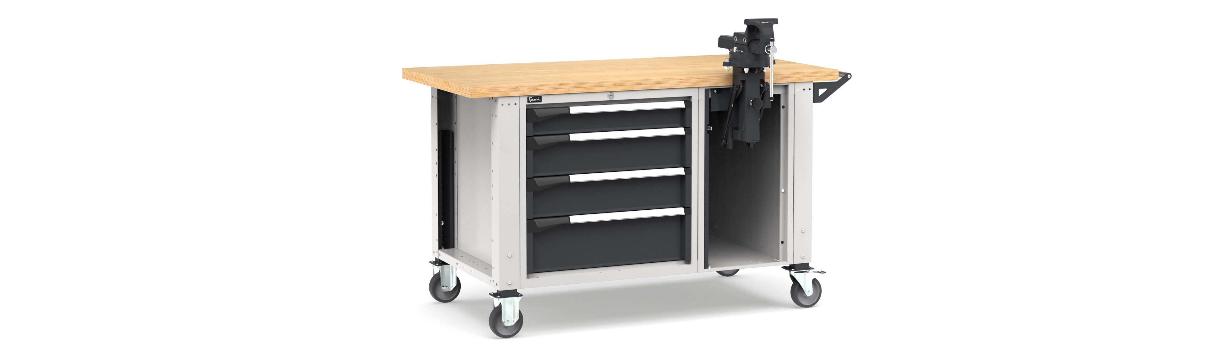  - Mobiele werkbank hoogteverstelbaar afm. 1500x750x921/1271mmH MASTERMR1569/70