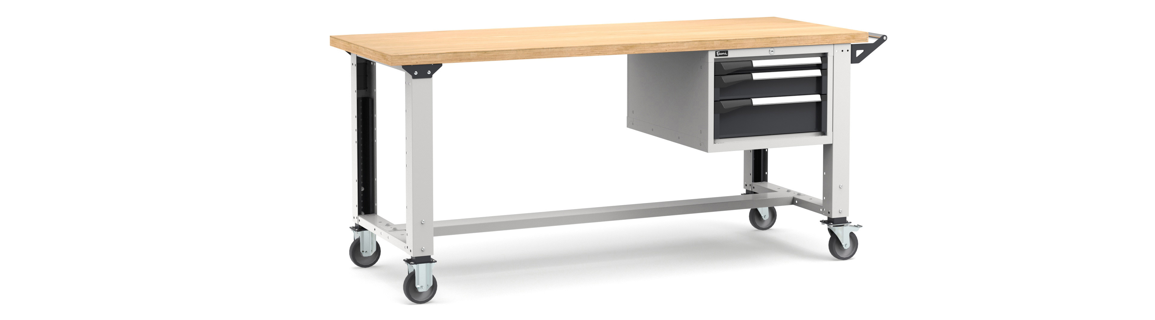  - Mobiele werkbank in hoogte verstelbaar afm. 2000x750x921/1271mmH MASTERMR2015/16
