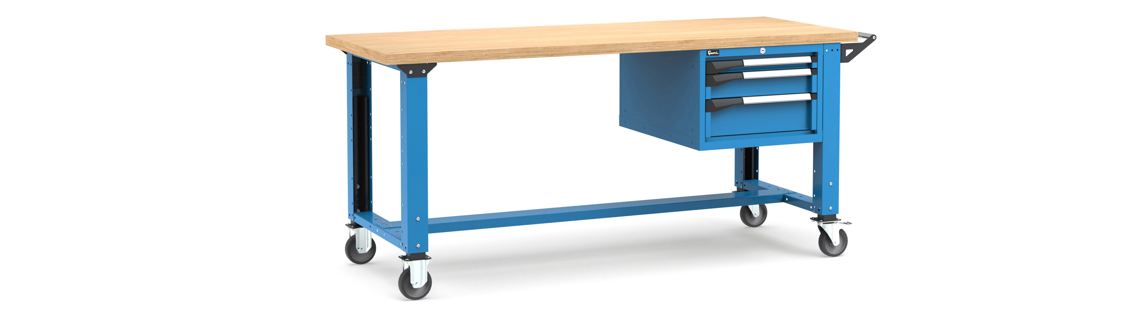 Mobiele werkbank in hoogte verstelbaar afm. 2000x750x921/1271mmH MASTERMR2015/16 1