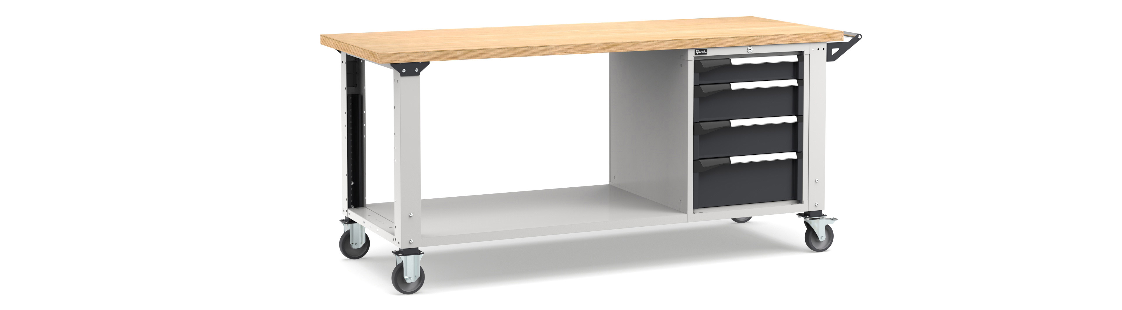  - Mobiele werkbank hoogteverstelbaar afm. 2000x750x921/1271mmH MASTERMR2027/28