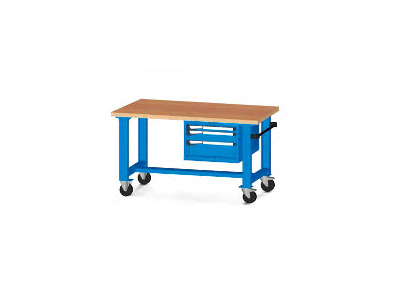  - Mobiele werkbank met vaste poten 1500x750x840mmH MCAC242S01004