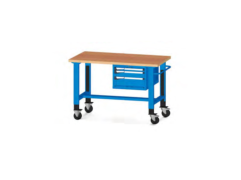  - Mobiele werkbank hoogteverstelbaar 1500x750x890/1290mmH MCAC242S01007