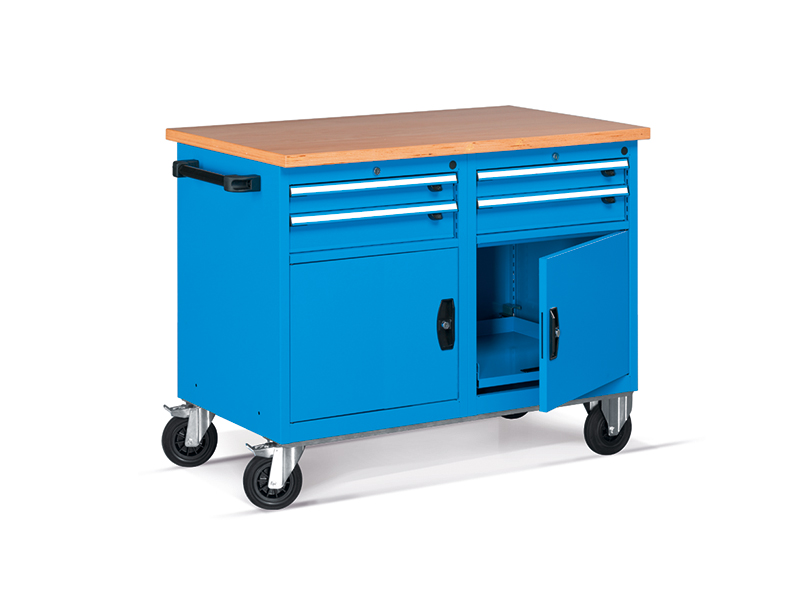  - Mobiele werkbank met multiplex blad 1150x700x915mmH FCBH51003