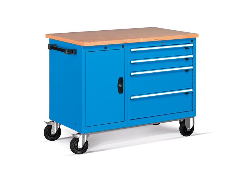  - Mobiele werkbank met multiplex blad 1150x700x915mmH FCBH61001
